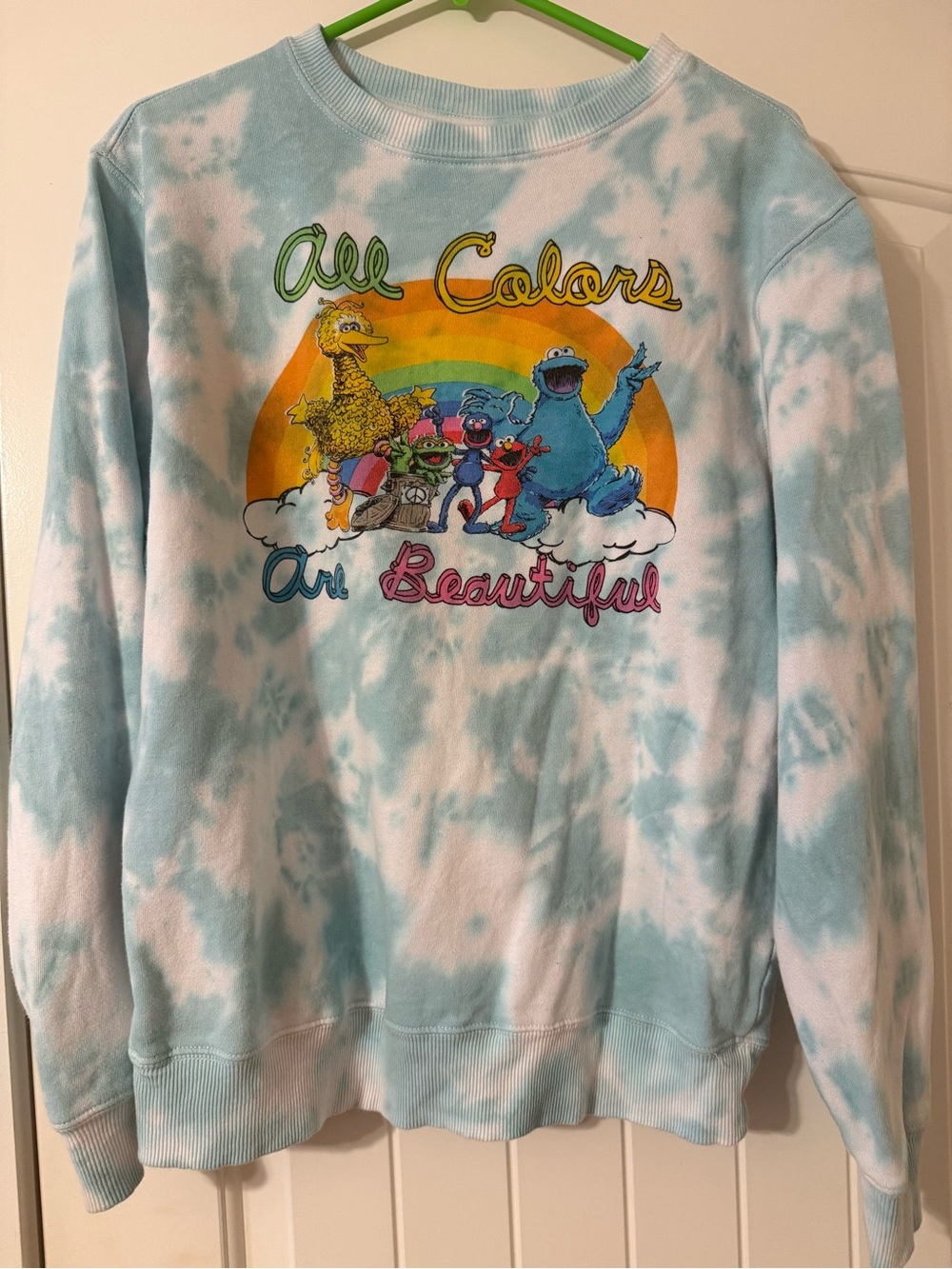 Sesame Street Light Blue Tie-Dye Sweatshirt